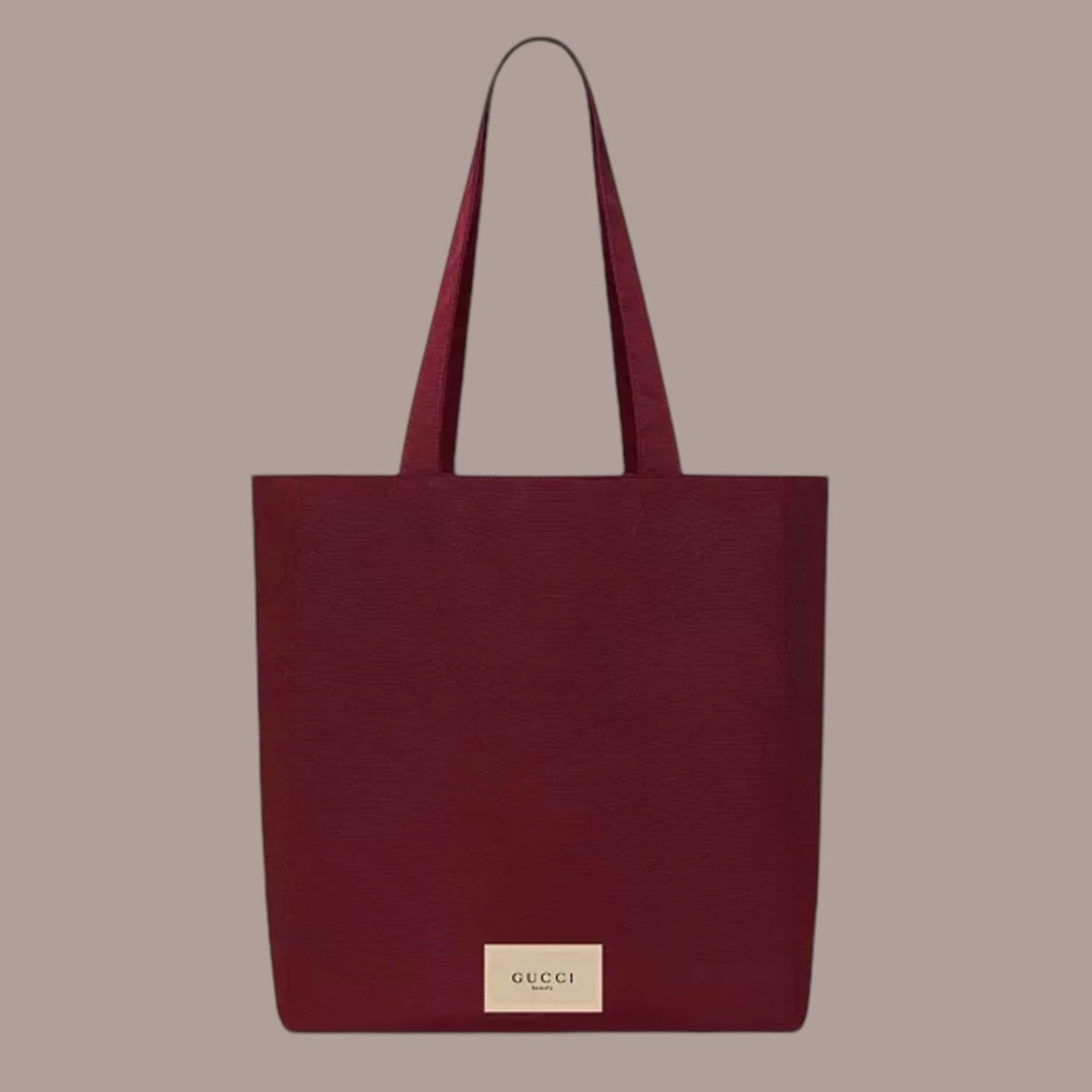 (Wine-Red) Burgundy Gucci Beauty Tote Bag